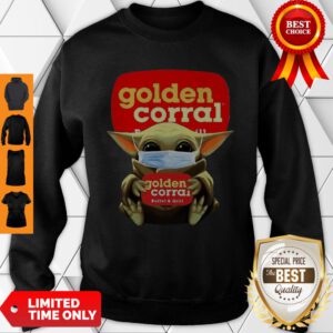 Star Wars Baby Yoda Mask Hug Golden Corral COVID-19 Sweatshirt