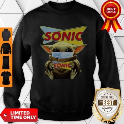 Star Wars Baby Yoda Mask Hug Sonic COVID-19 Sweatshirt