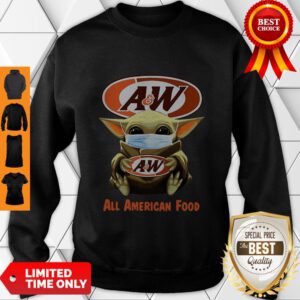 Star Wars Baby Yoda Mask Hug AW All American Food COVID-19 Sweatshirt