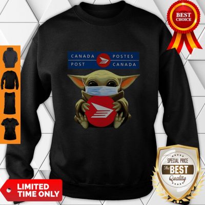 Star Wars Baby Yoda Mask Hug Canada Post COVID-19 Sweatshirt