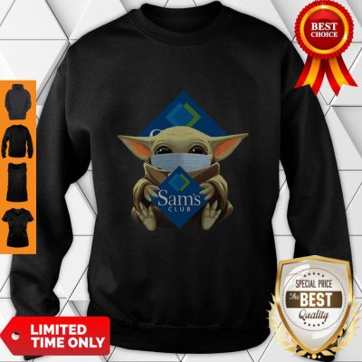 Star Wars Baby Yoda Mask Hug Sam’s Club COVID-19 Sweatshirt