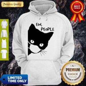 Pretty Black Cat Face Mask Ew People Hoodie