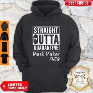 Top Straight Outta Quarantine Mask Maker 2020 Hoodie