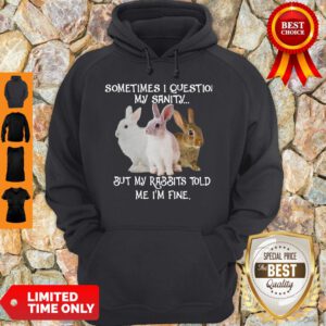 Sometimes I Question My Sanity But My Rabbits Told Me I’m Fine Hoodie