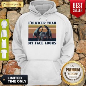 Official Dragon I'm Nicer Than My Face Looks Vintage Hoodie