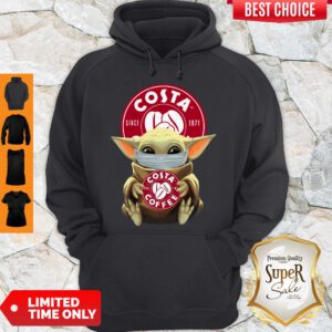 Pretty Baby Yoda Face Mask Hug Costa Coffee Hoodie