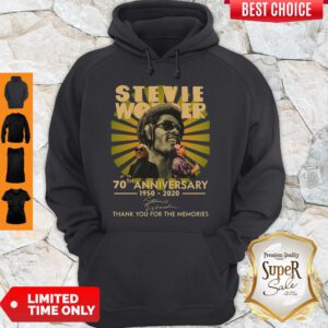 Stevie Wonder 70Th Anniversary 1950 2020 Signature Thank You For The Memories Hoodie