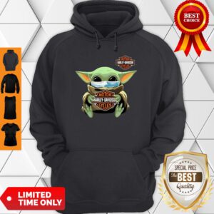 Baby Yoda Mask Motor Harley Davidson Cycles Coronavirus Hoodie