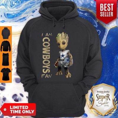 Official Baby Groot I Am Cowboys Fan Hoodie