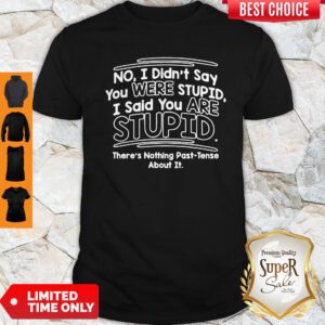 I Didn’t Say You Were Stupid I Said You Are Stupid There’s Nothing Past-Tense About It Shirt