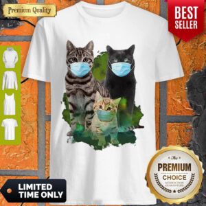 Funny Cats Face Mask Coronavirus Shirt