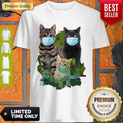 Funny Cats Face Mask Coronavirus Shirt