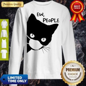 Pretty Black Cat Face Mask Ew People Sweatshirt