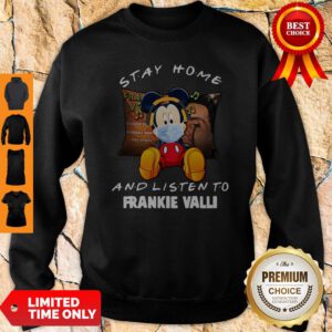 Official Mickey Mouse Stay Home And Listen To Frankie Valli Tank Top