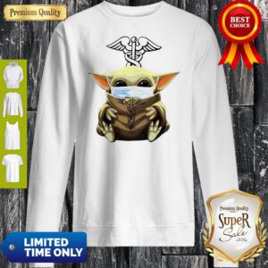 Good Baby Yoda Mask Hug CNA Sweatshirt