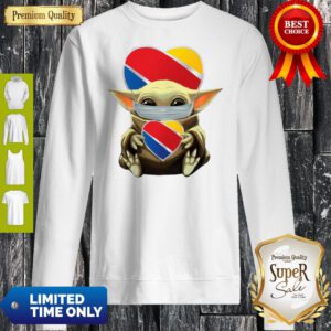 Good Baby Yoda Mask Hug Southwest Airlines Sweatshirt