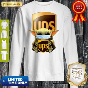 Good Baby Yoda Mask Hug UPS Sweatshirt