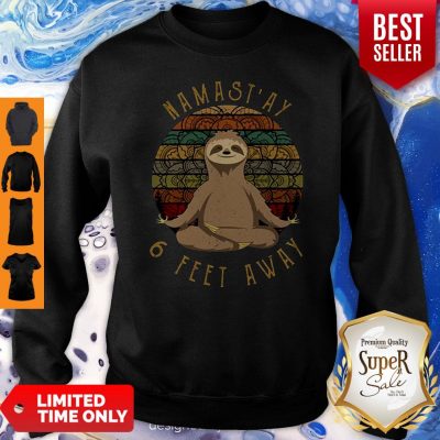 Yoga Sloth Namast’ay 6 Feet Away Vintage Sweatshirt