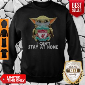 Star Wars Baby Yoda Mask Hug Liverpool I Can’t Stay At Home Sweatshirt