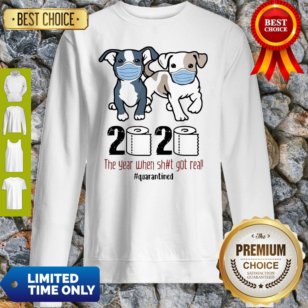 Dogs Mask 2020 The Year When Shit Got Real Quarantined COVID-19 Sweatshirt Dogs Mask 2020 The Year When Shit Got Real Quarantined COVID-19 Sweatshirt