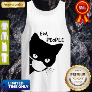 Pretty Black Cat Face Mask Ew People Tank Top