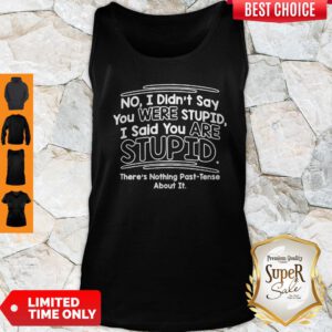 I Didn’t Say You Were Stupid I Said You Are Stupid There’s Nothing Past-Tense About It Tank Top