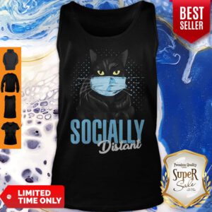 Nice Black Cat Face Mask Socially Distant Tank Top
