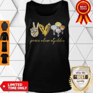 Premium Peace Love Golden Diamond Tank Top