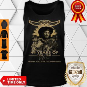 Waylon Jennings 44 Years Of 1958 2020 Thank You For The Memories Signature Tank Top