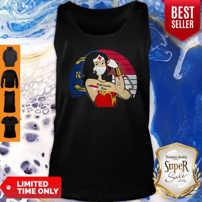 Vintage Wonder Woman North Carolina Nurse Stethoscope COVID-19 Tank Top