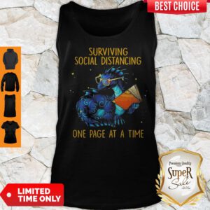 Surviving Social Distancing One Page At A Time Dragon Tank Top