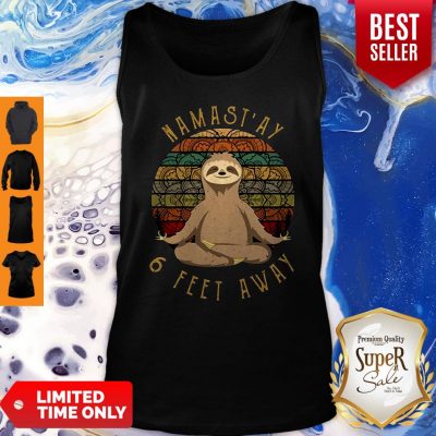 Yoga Sloth Namast’ay 6 Feet Away Vintage Tank Top