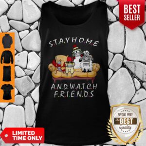 Pets Stay Home And Watch Friends Cartoon COVID-19 Tank Top