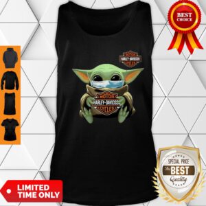 Baby Yoda Mask Motor Harley Davidson Cycles Coronavirus Tank Top