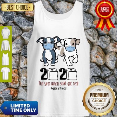Dogs Mask 2020 The Year When Shit Got Real Quarantined COVID-19 Tank Top