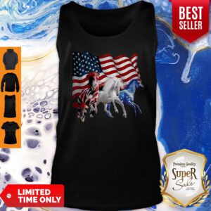 Official Three Horse American Flag Tank Top