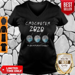 Top Crocheter 2020 Quarantined COVID-19 V-Neck