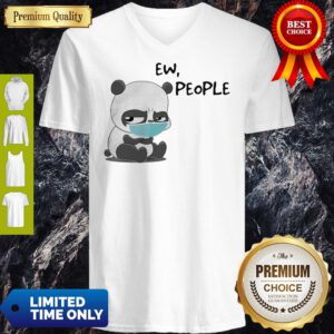 Pretty Panda Face Mask Ew People V-Neck