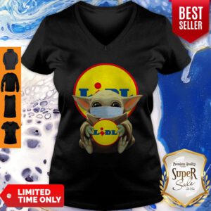 Nice Baby Yoda Face Mask Hug Lidl V-Neck