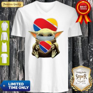 Good Baby Yoda Mask Hug Southwest Airlines V-Neck