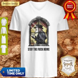 Plague Doctor Stay The Fuck Home Coronavirus V-Neck