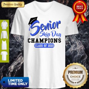 Top Senior Skip Day Champions Class Of 2020 Blue V-neck