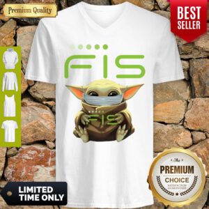 Official Baby Yoda Mask Hug Fis V-neck