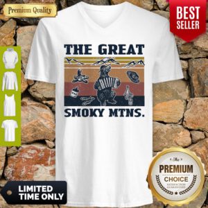 Official Bear The Great Smoky MTNS Vintage V-neck
