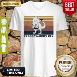 Official Mother Love Preggosaurus Rex Vintage V-neck