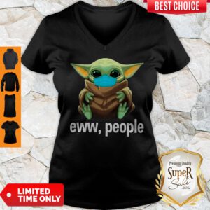 Pretty Baby Yoda Face Mask Hug Eww People V-neck