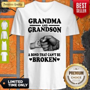 Pretty Grandma And Grandson A Bond That Can't Be Broken V-neck