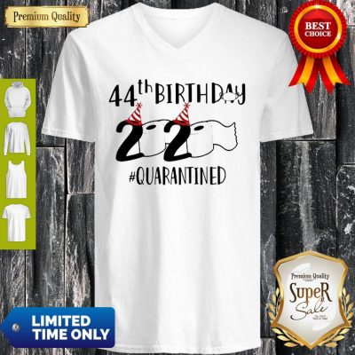 44th Birthday 2020 Quarantined Coronavirus V-Neck