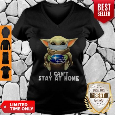 Star Wars Baby Yoda Mask Hug Subaru I Can’t Stay At Home V-Neck