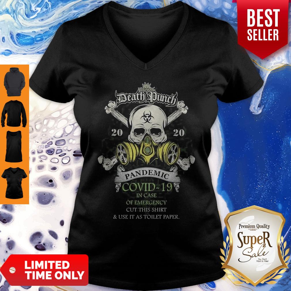 Five Finger Death Punch 2020 Pandemic COVID-19 Version Skull V-Neck Five Finger Death Punch 2020 Pandemic COVID-19 Version Skull V-Neck